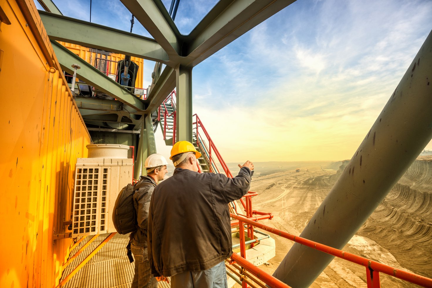 Heavy mining industry workers